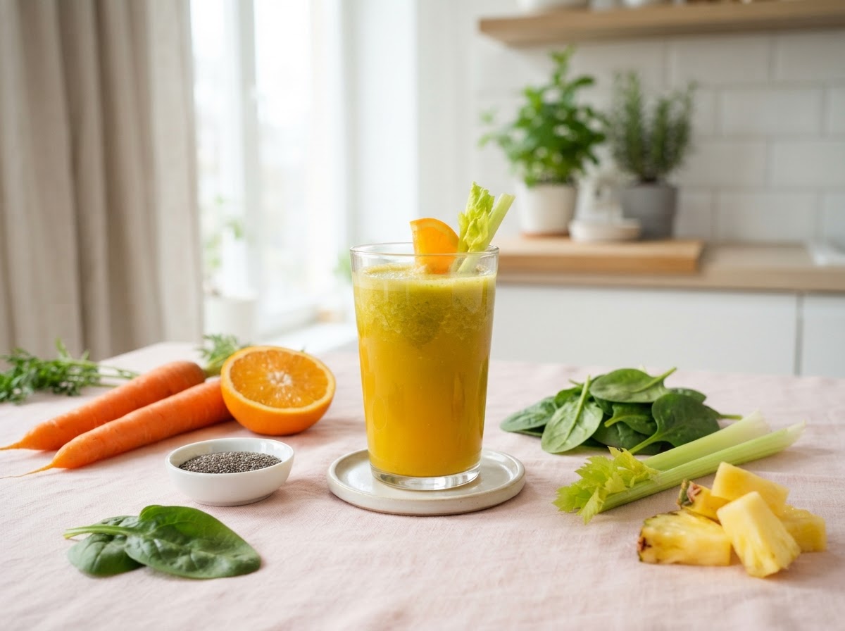 AVSHAPE Liquid Day Carrot & Orange Glow juice recipe