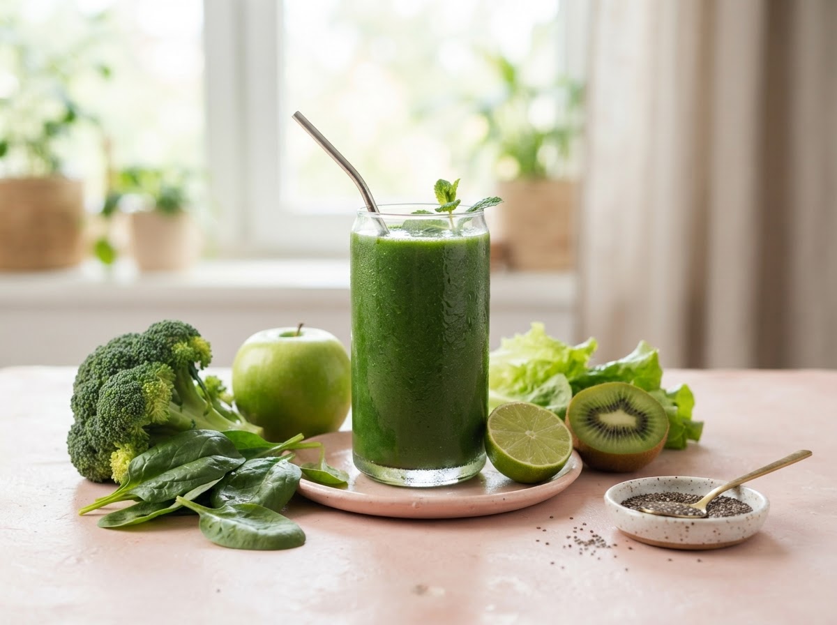 AVSHAPE Liquid Day Broccoli & Green Kiwi juice recipe