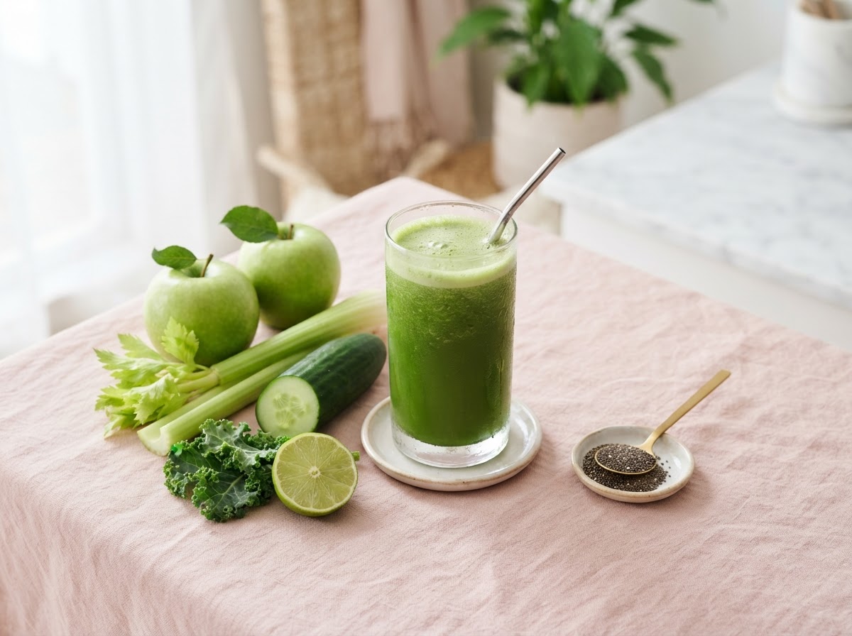 AVSHAPE Liquid Day Green Apple & Kale juice recipe